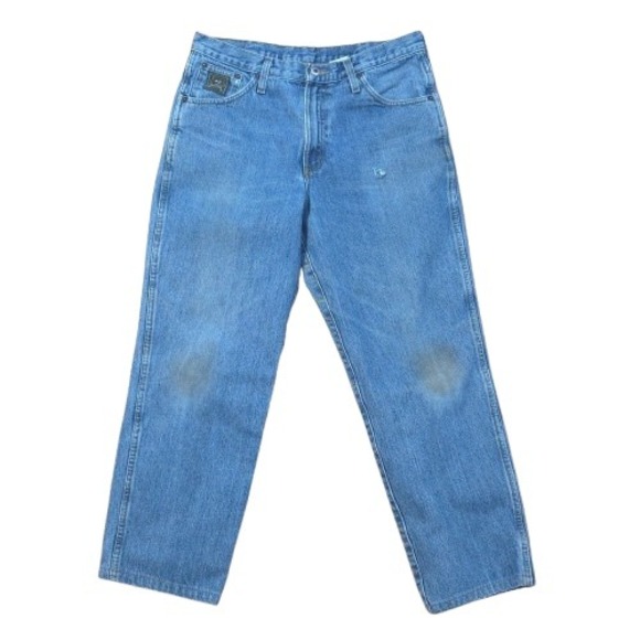 Cinch Other - Cinch Green Label Relaxed Fit Workwear Mid Rise Blue Denim Jeans Mens 33x32